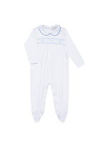 Nella Smocked Pima Cotton Footie