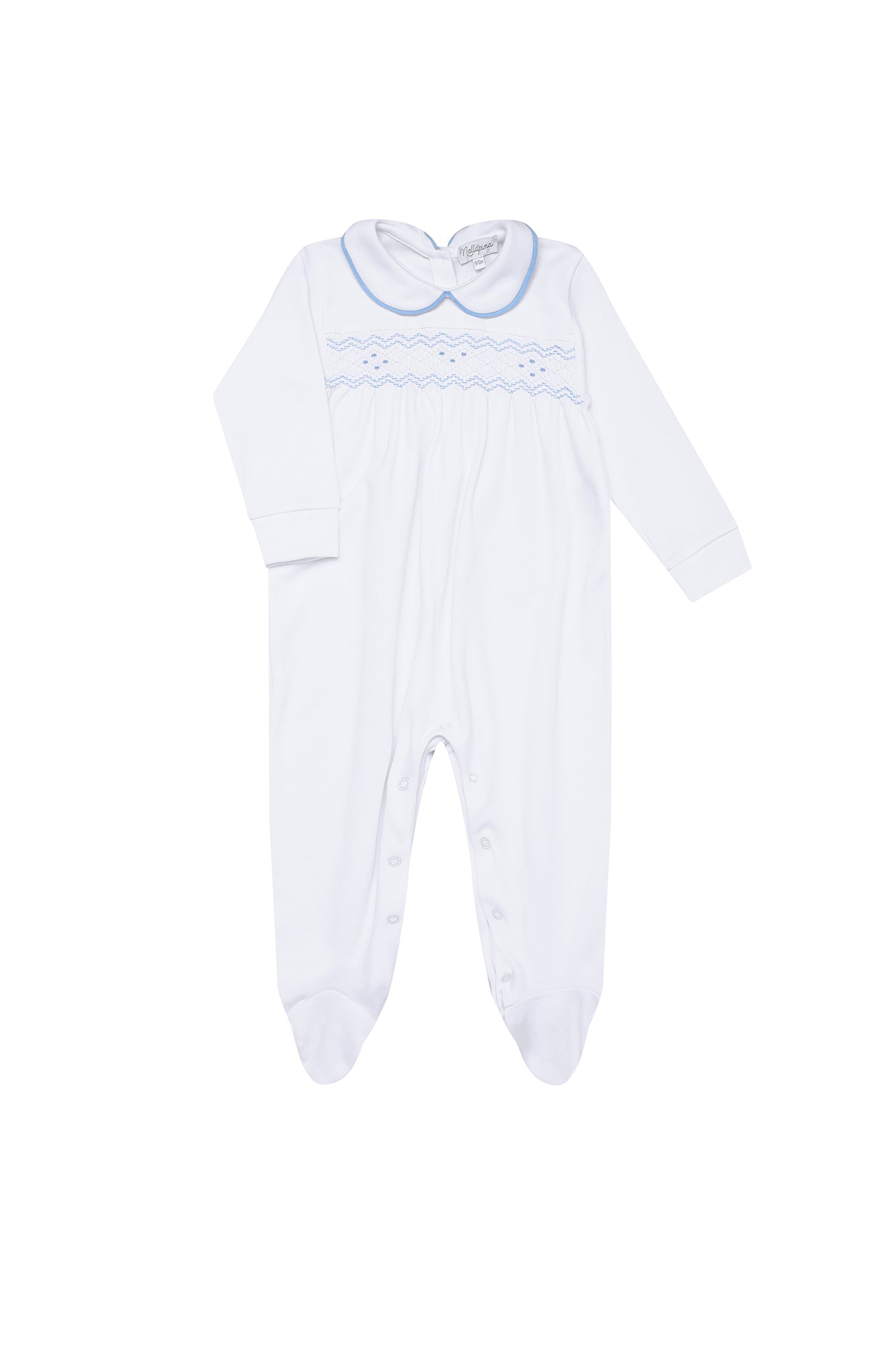 Nella Smocked Pima Cotton Footie