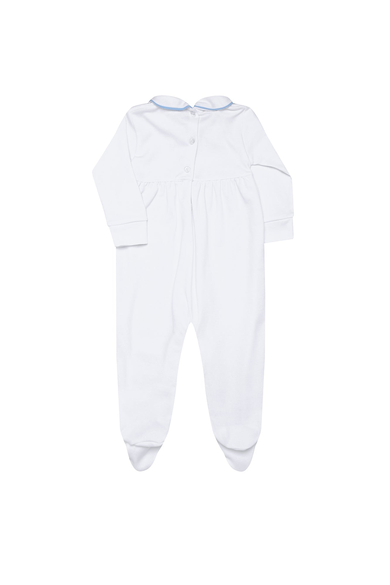 Nella Smocked Pima Cotton Footie
