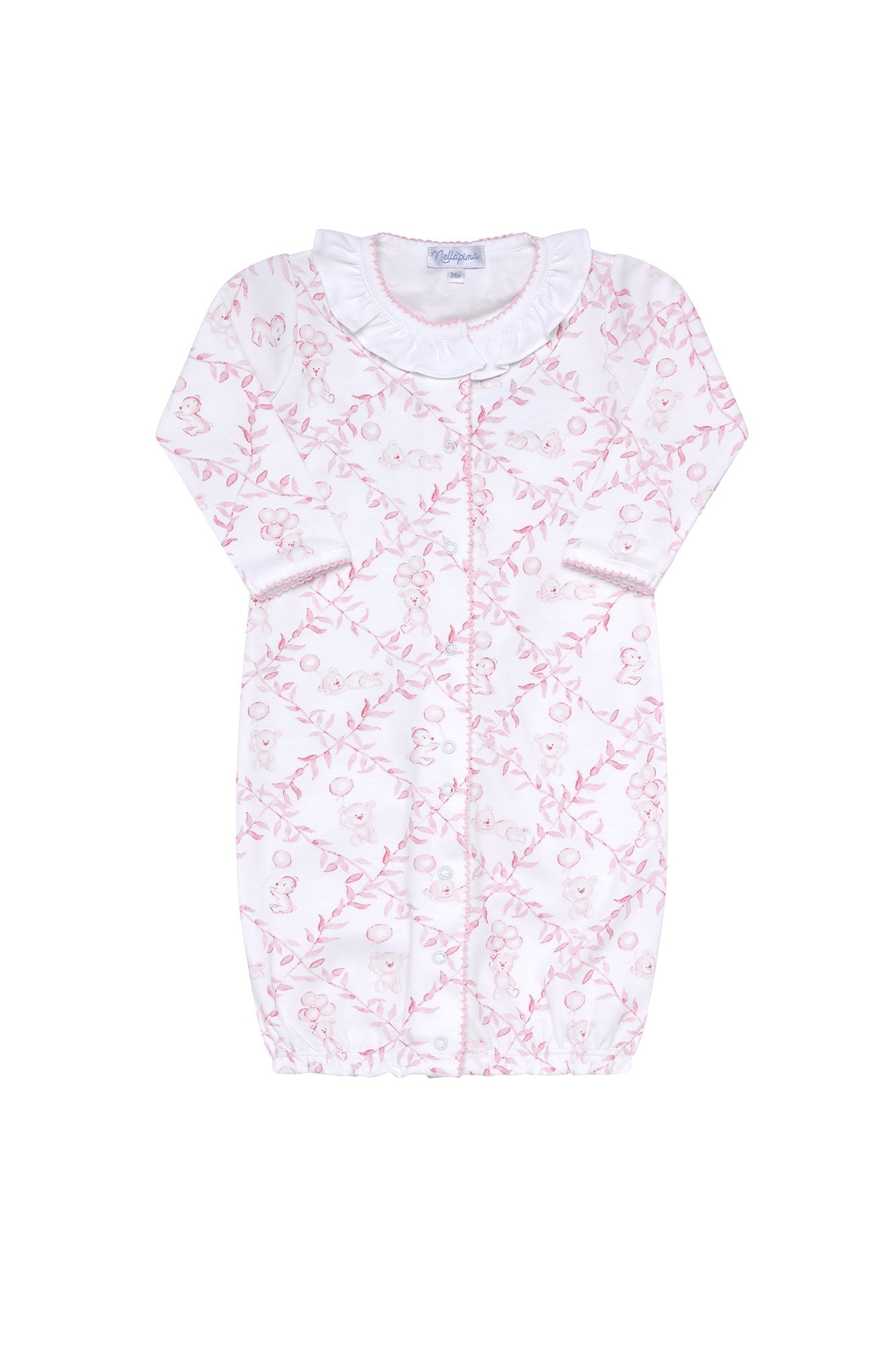 Baby Girl Pink Bears Trellace Converter Gown