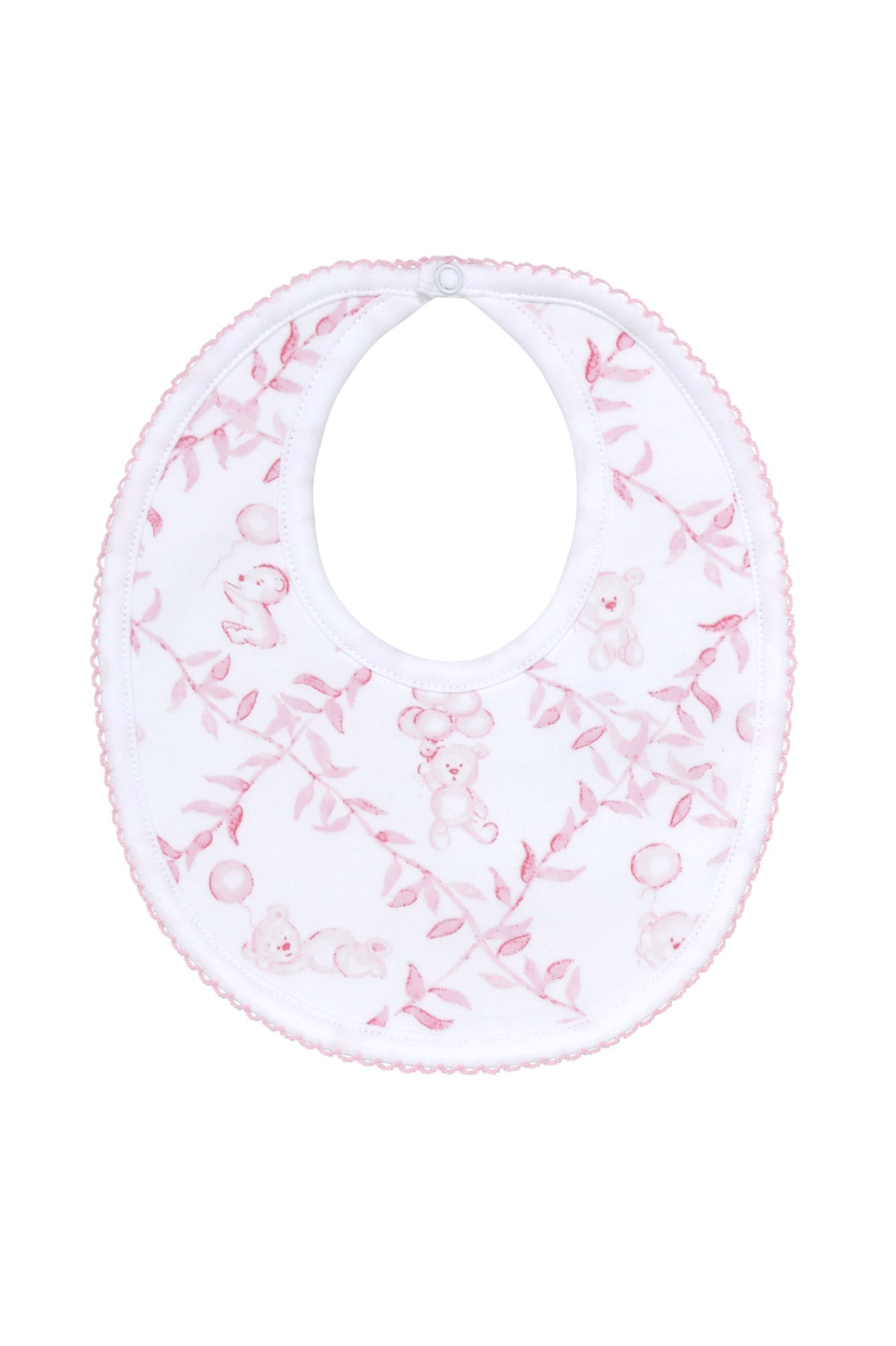 Pink Bears Trellace Pima Cotton Baby Bib