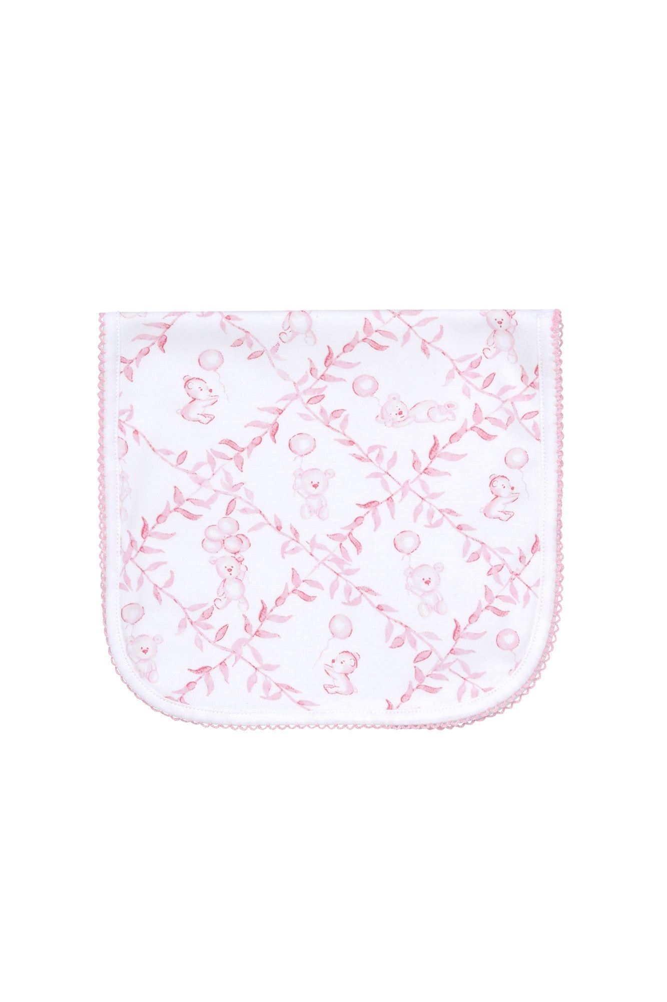 Baby Girl Pink Bears Trellace Burp Cloth