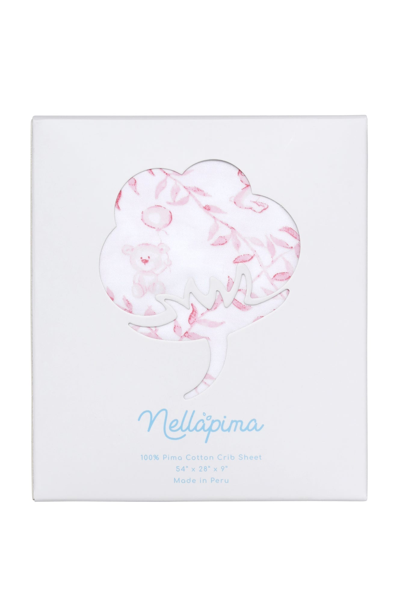 Baby Girl Pink Bears Trellace Crib Sheet