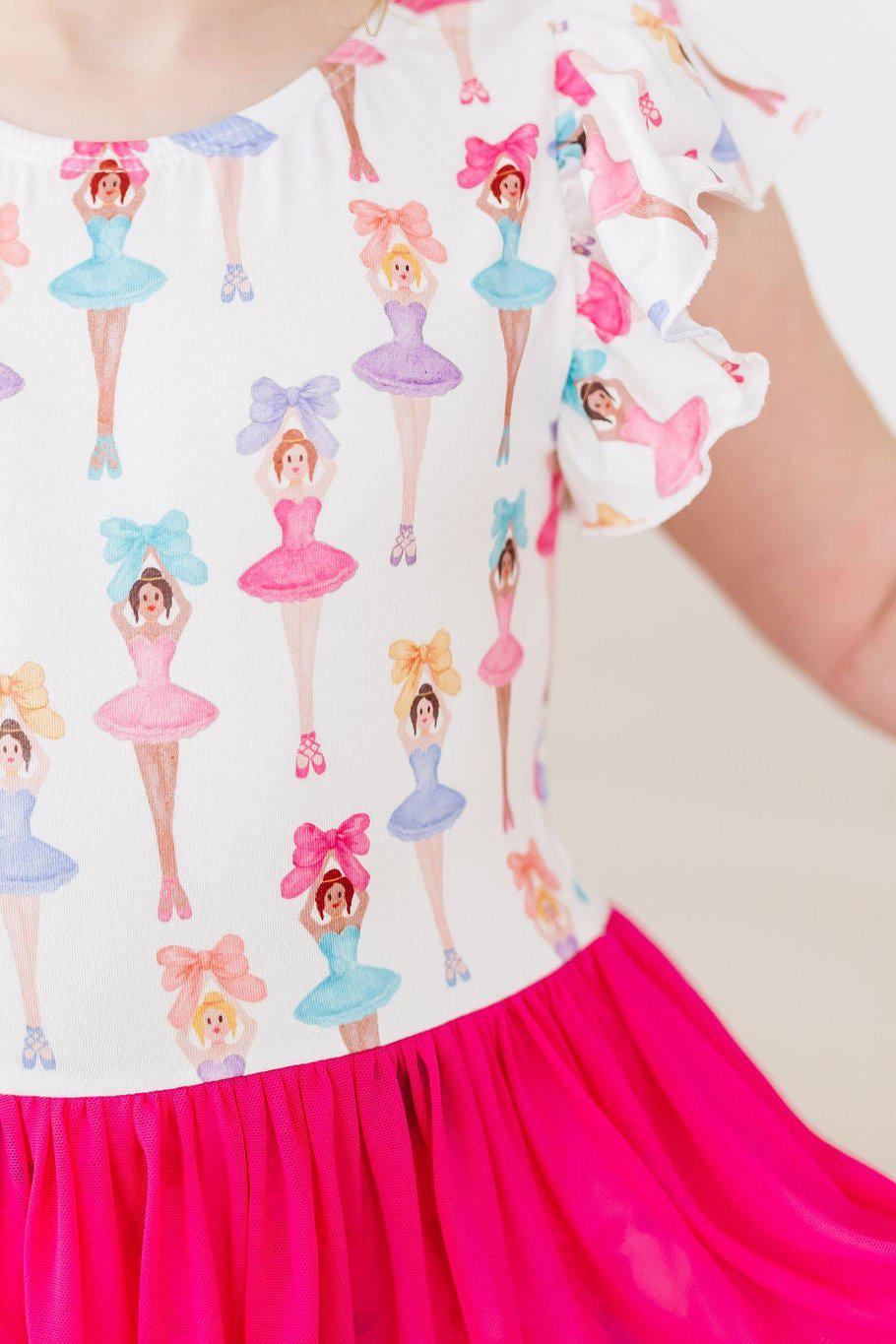 Ballerina Bows Short Sleeve Twirl Leotard