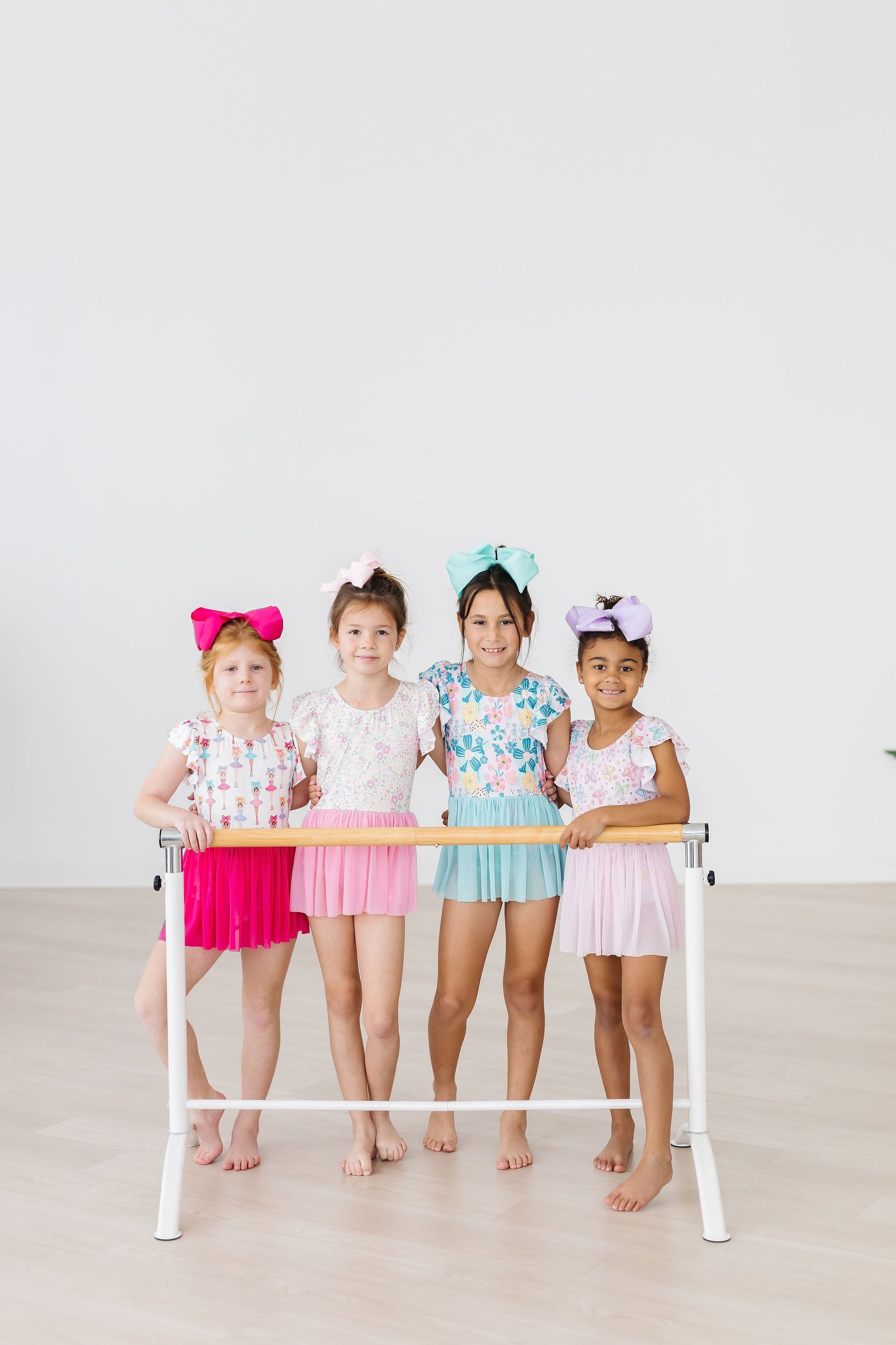 Ballerina Bows Short Sleeve Twirl Leotard