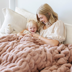 Double Ruched Faux Fur XL Throw Blanket
