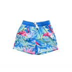 Indigo Flamingo Swim Trunks