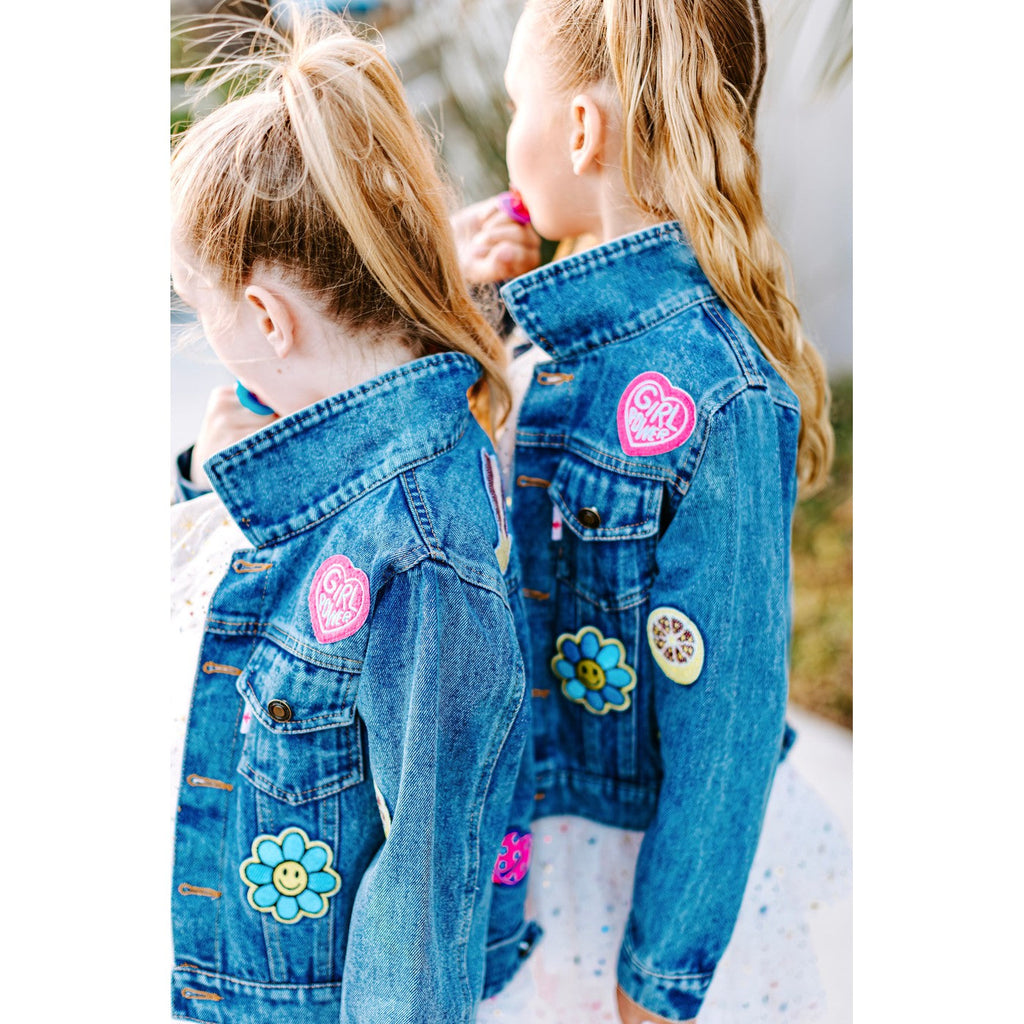Girls Back to Our Roots Patched Denim Jacket