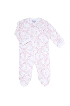 Baby Girl Pink Bears Trellace Zipper Footie