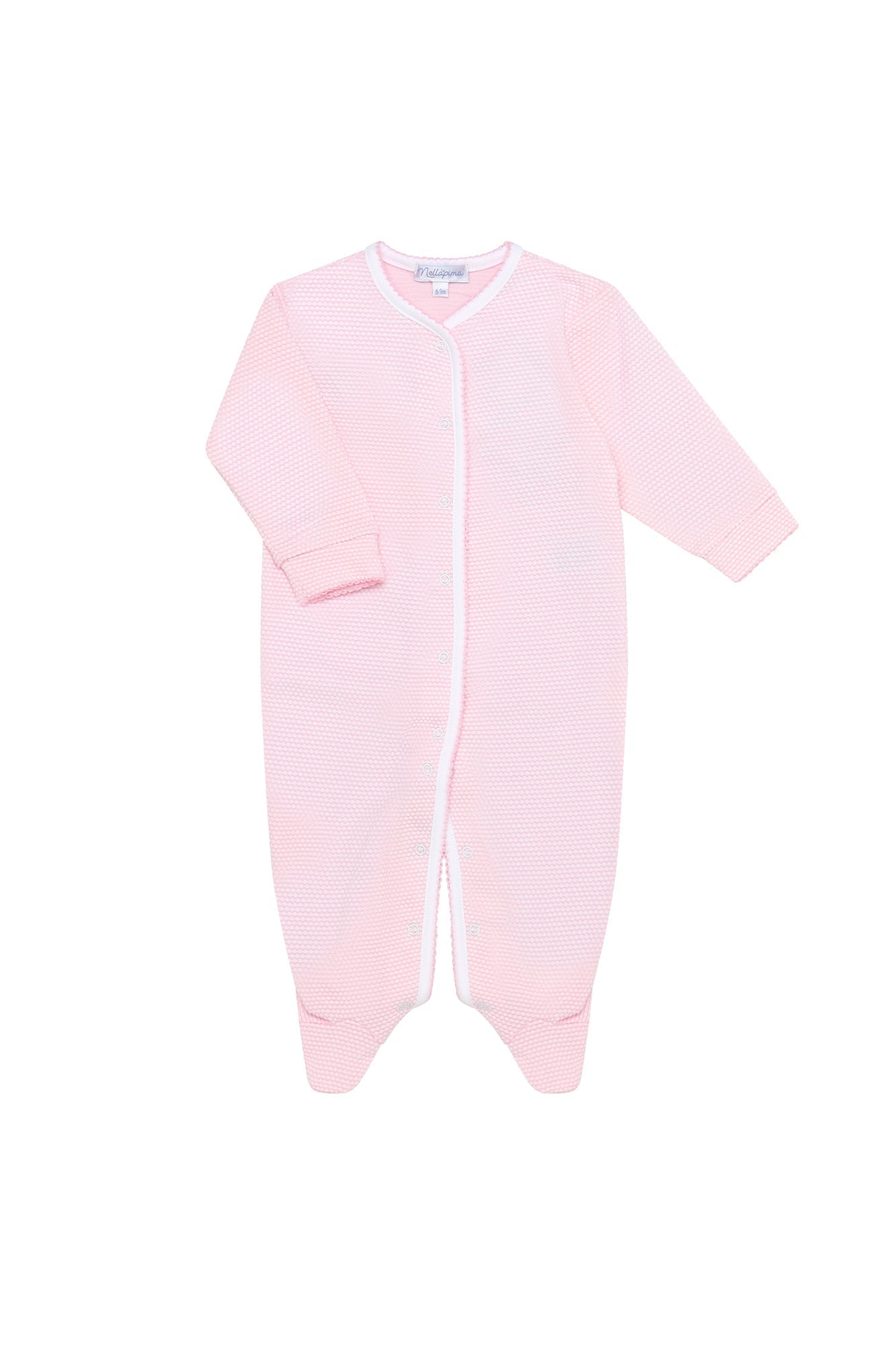Pink Bubble Pima Cotton Baby Footie