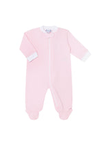 Pink Bubble Pima Cotton Zipper Footie