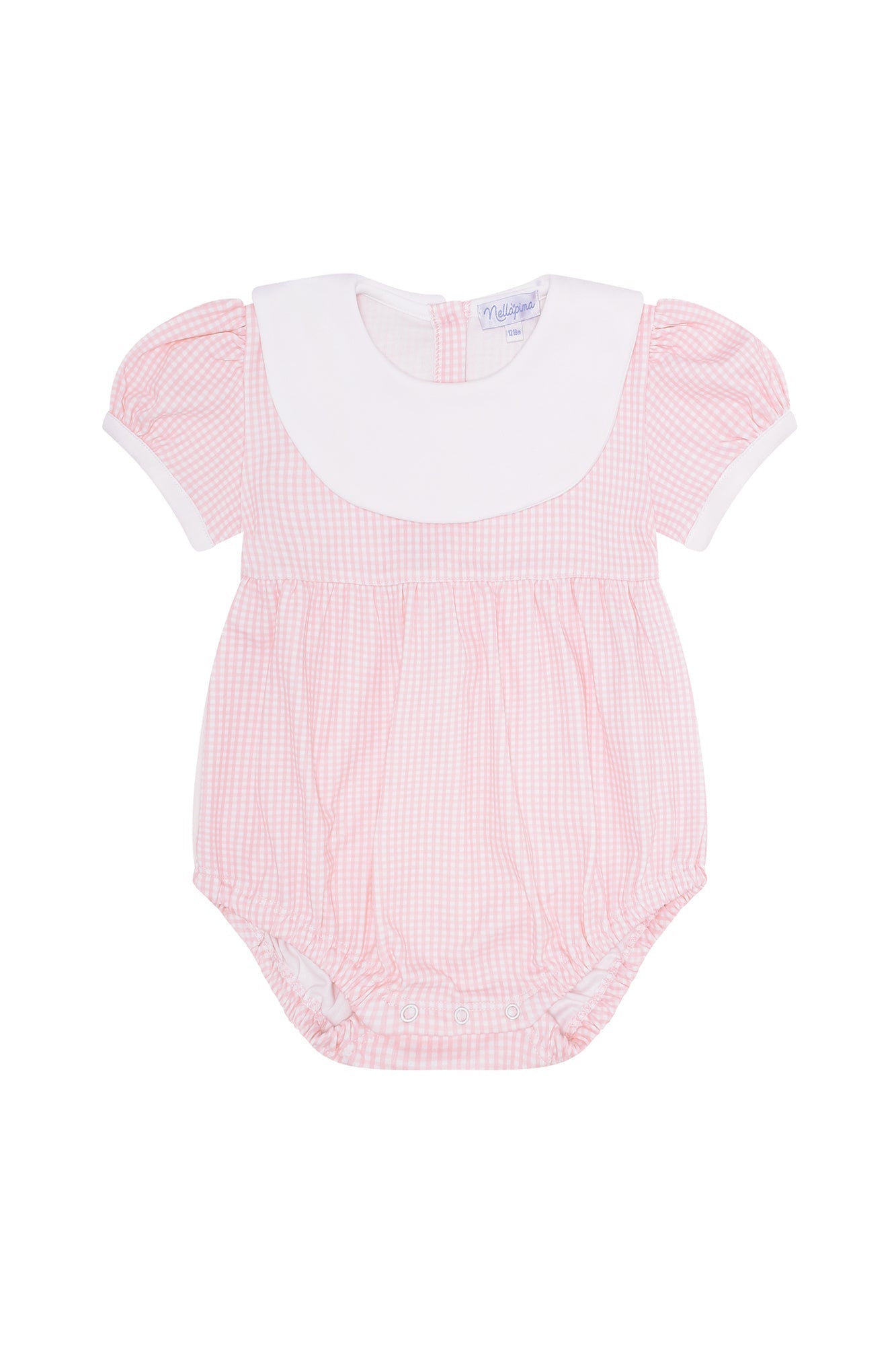 Baby Girl Pink Gingham Pima Cotton Bubble