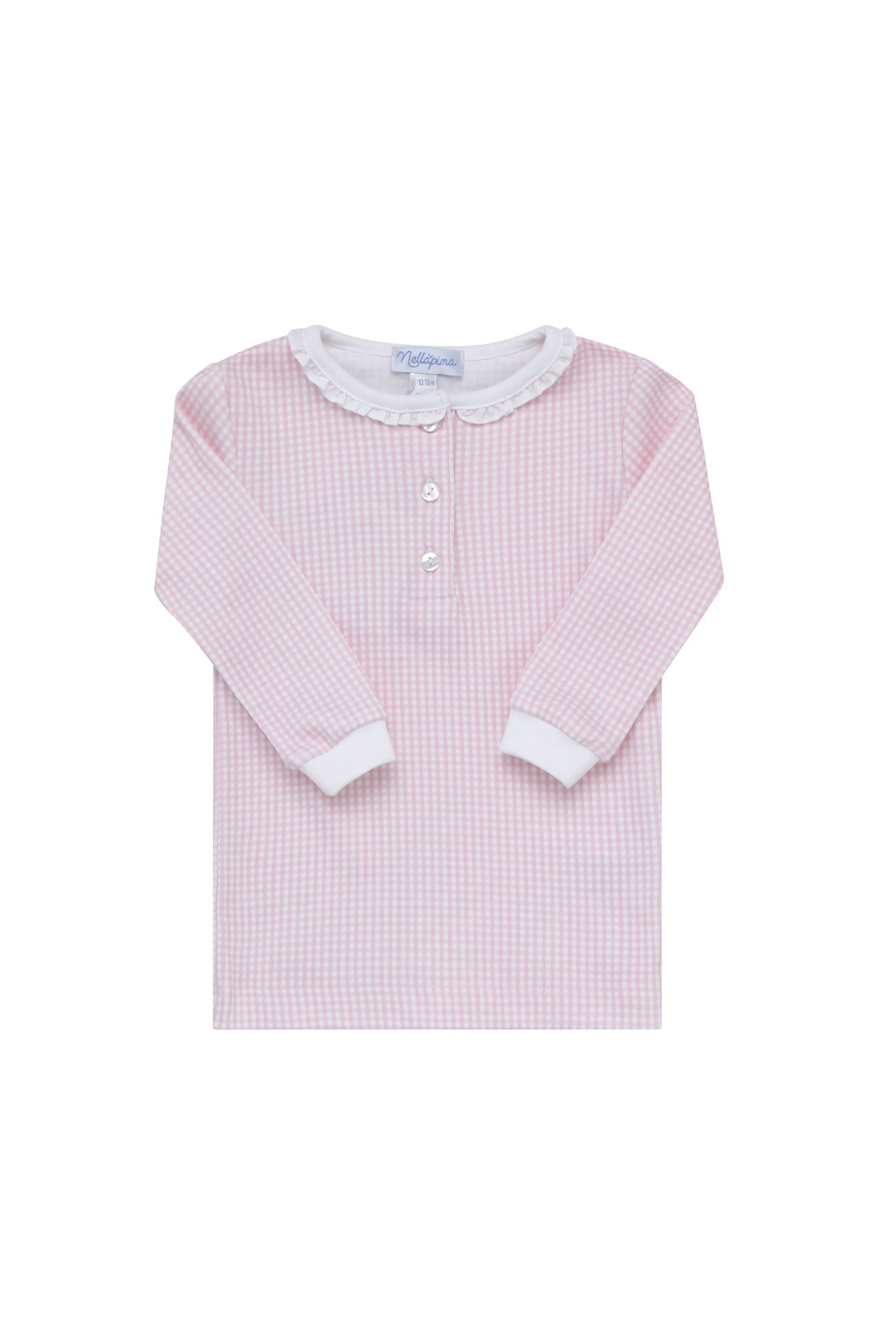 Pink Gingham Pima Cotton Pajama Set