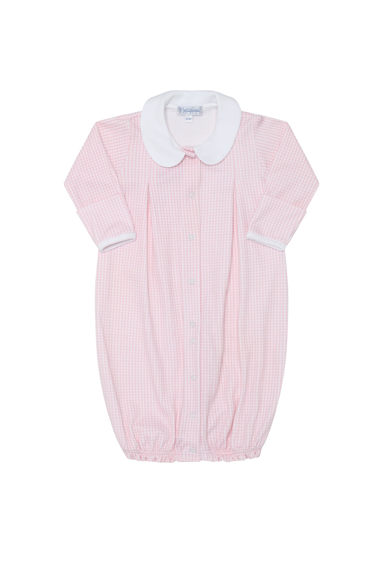 Pink Gingham Pima Cotton Converter Gown