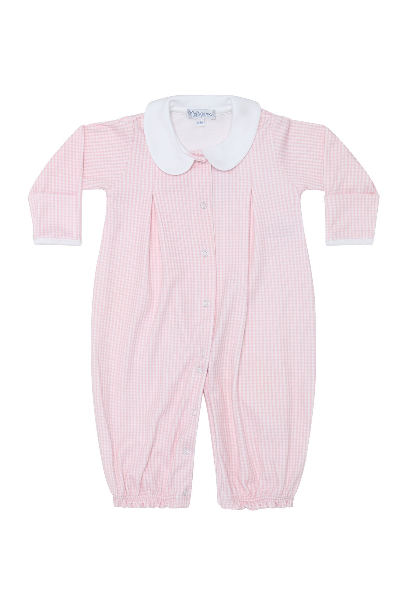Pink Gingham Pima Cotton Converter Gown