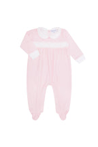 Baby Girl Pink Gingham Pima Cotton Smocked Footie