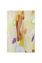 Girls Tie Dye Patched Fruit Dress