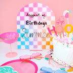 Ombre Checkerboard arch dry erase acrylic memo board