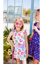 Girls Donut Two-Piece Athletic Tank and Skort Set