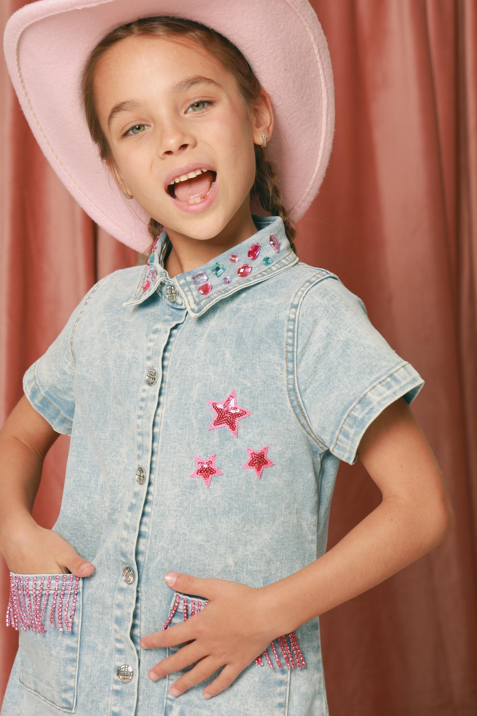Girls Dolly Denim Dress