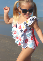 Crystal Lake Ruffle One-Piece Swimsuit