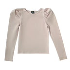 AA Blush Pink Puff Sleeve Cotton Top