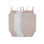 Bamboo Cotton Mauve + White Bodysuits (Three Pack)