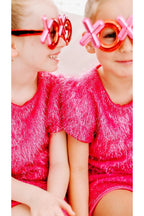 Girls Pink Sparkle Tinsel Set