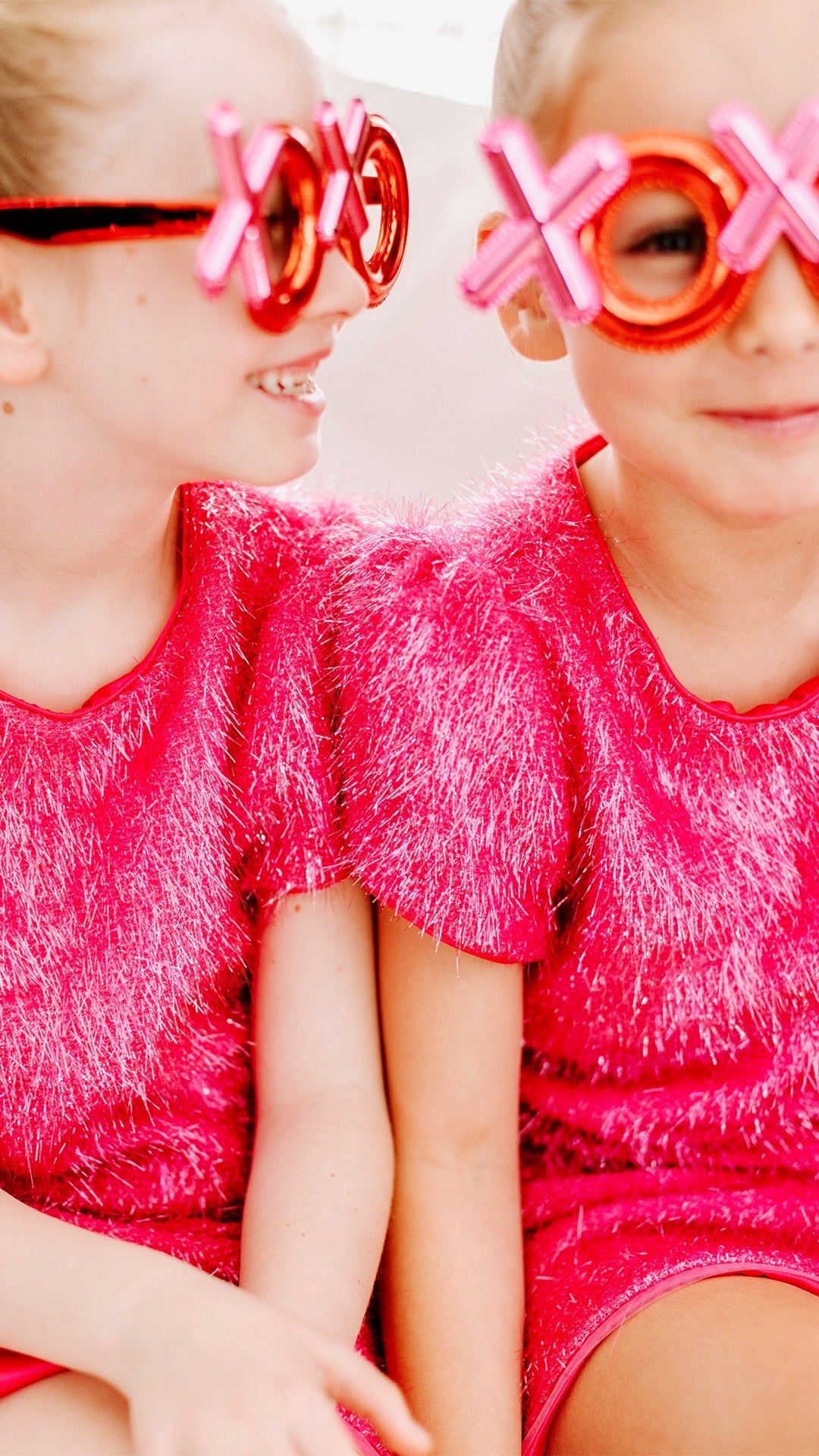 Girls Pink Sparkle Tinsel Set