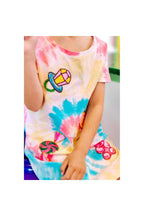 Girls Candyland Sequin Patch Tie-Dye Dress