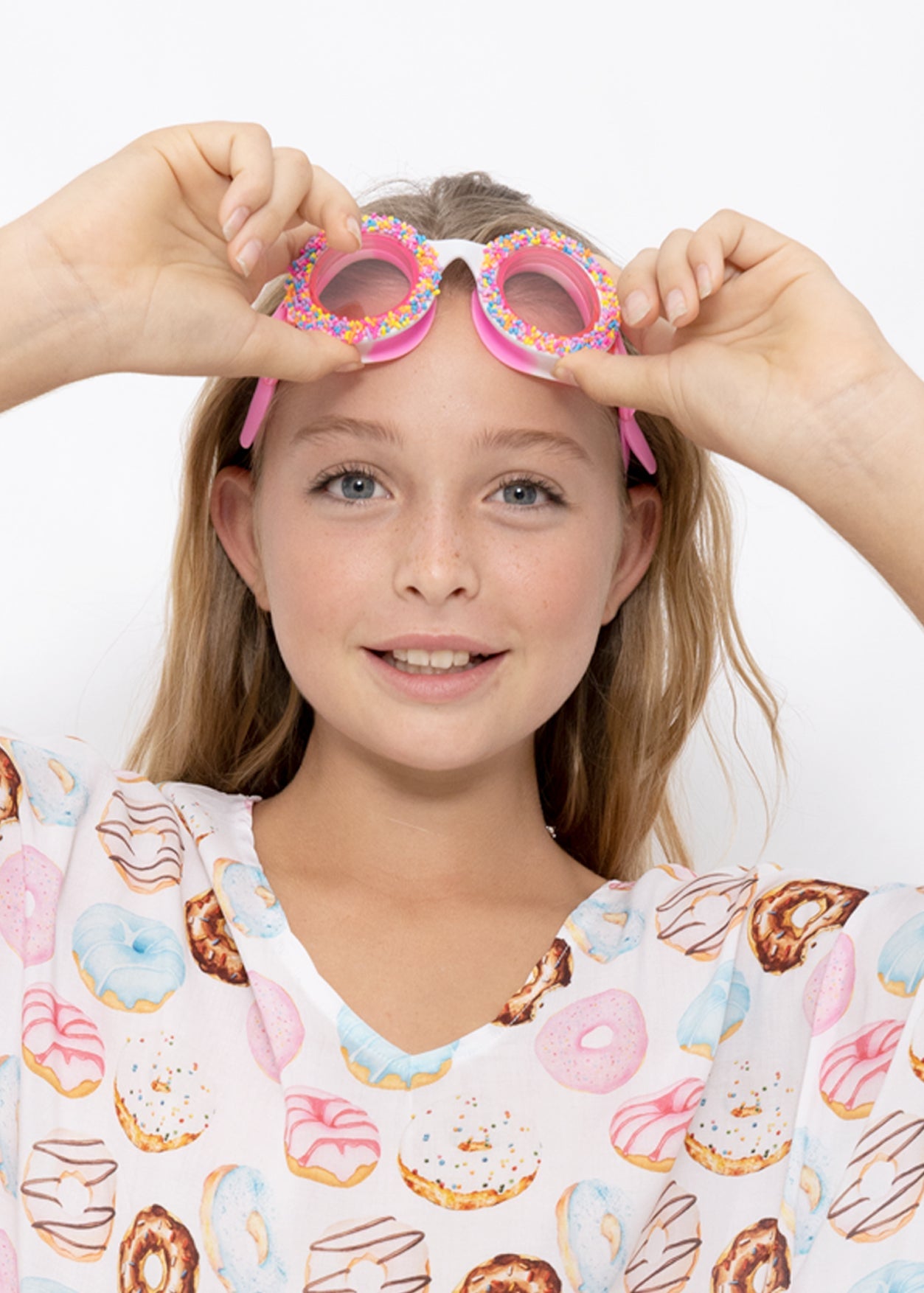 Pink Donut Swimming Goggles for Girls