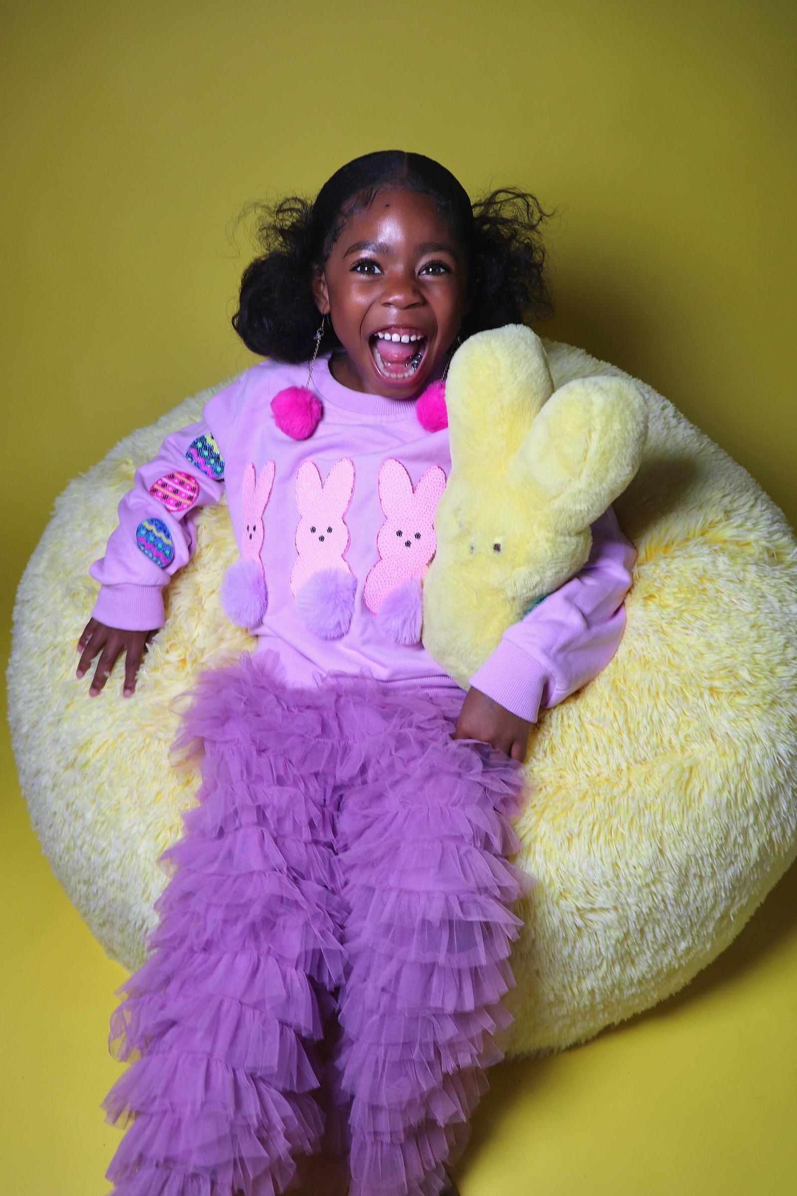 Girls Easter Bunny Crewneck Top