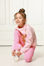 Pink Fur Cuffed Leggings