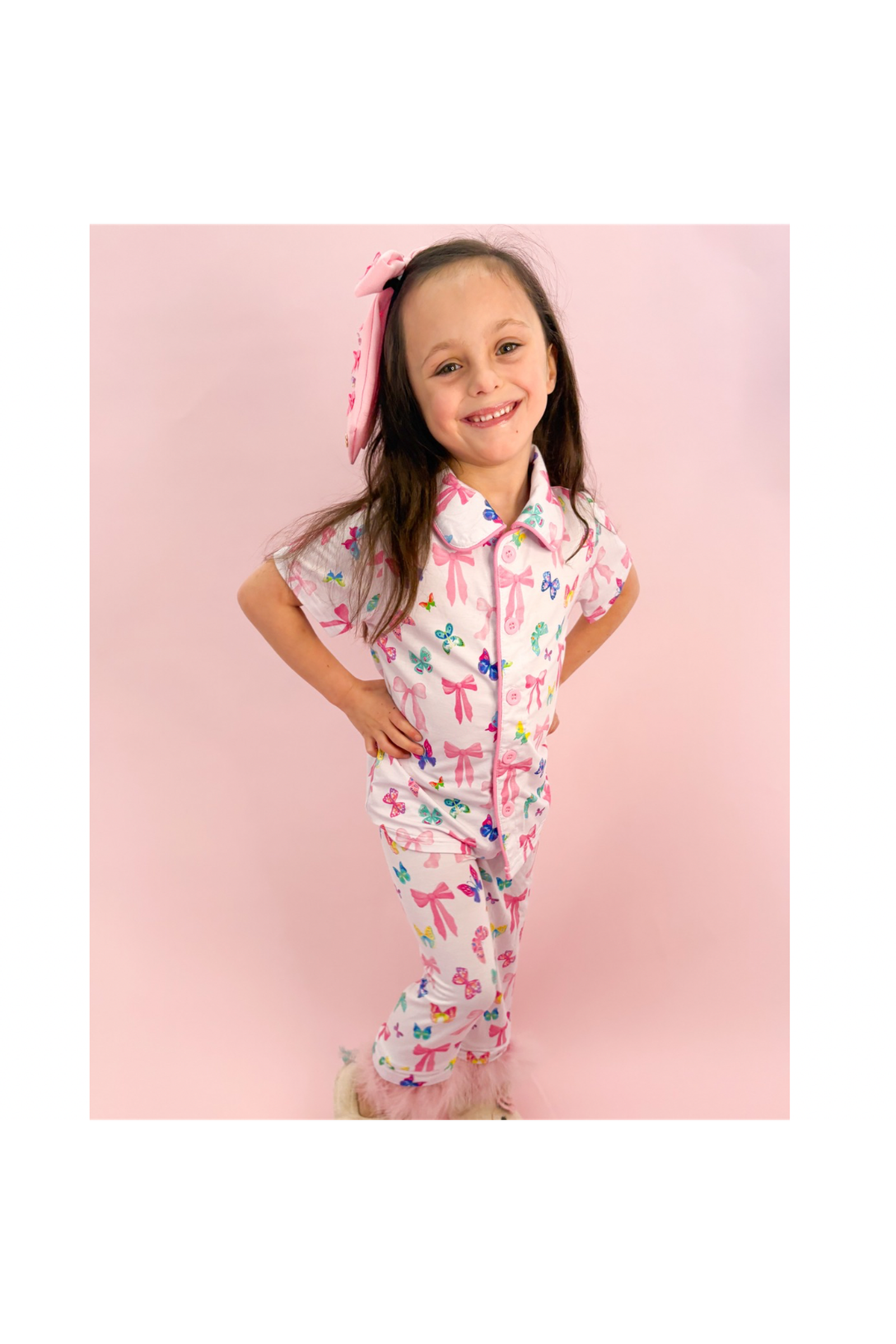 Girls Bamboo Feather PJs