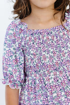 Lovely Lavender Smocked Ruffle Dress