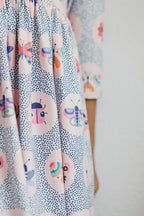 Butterfly Effect 3/4 Sleeve Pocket Twirl Dress