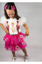 Candy Cane and Present Patched Tulle Skirt