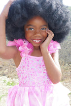 Girls Ombre Pink Sparkle Tulle Dress