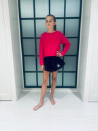 AA Fuchsia Braid-Knitted Sweater