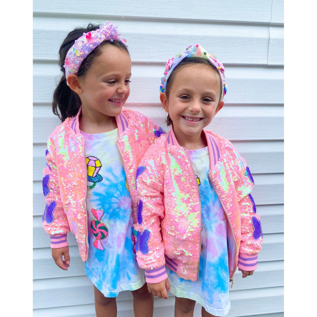 Girls Mariah Sequins Bomber Jacket