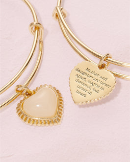 ALEX AND ANI | Mother & Daughter Heart Set of 2