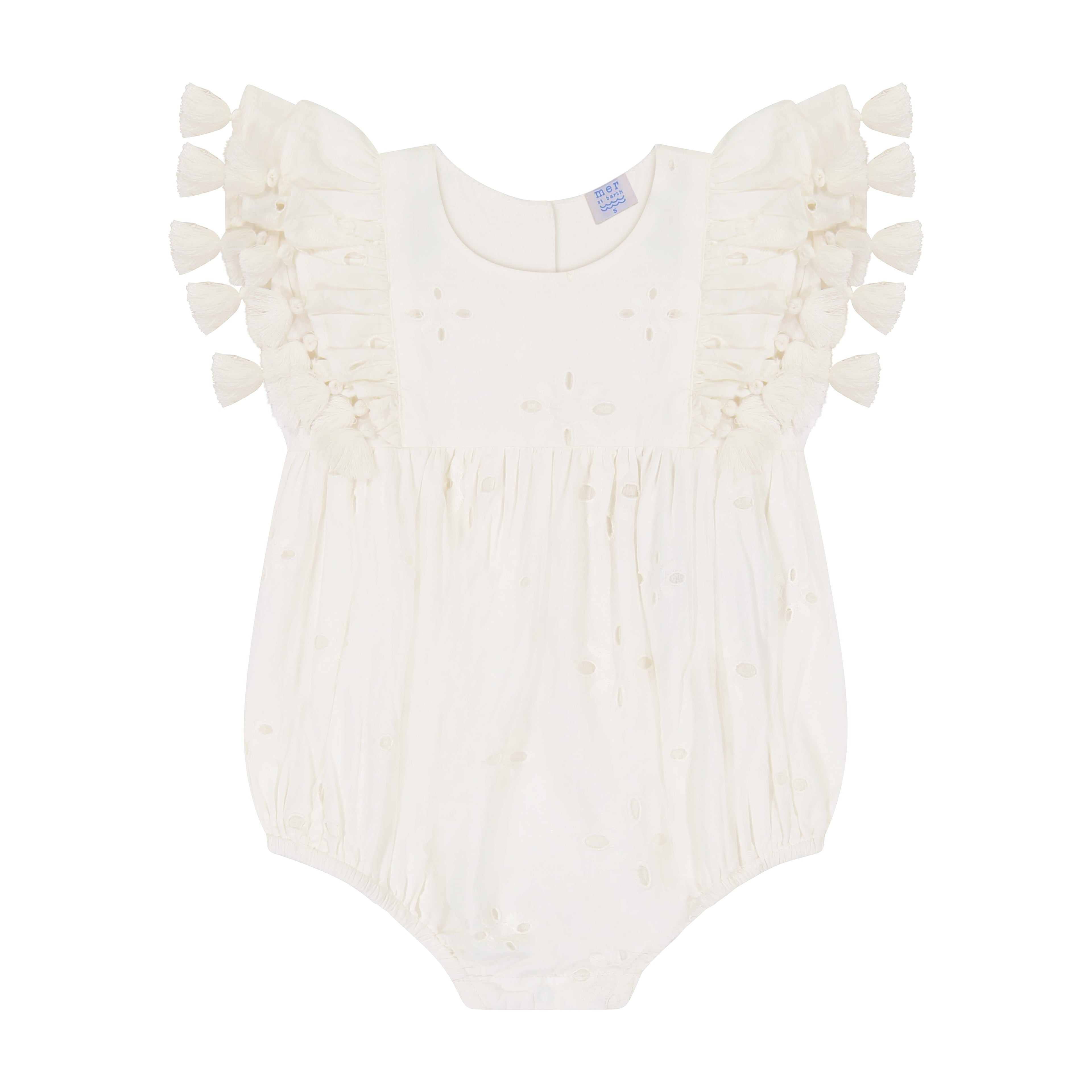Anna Baby Romper White Eyelet
