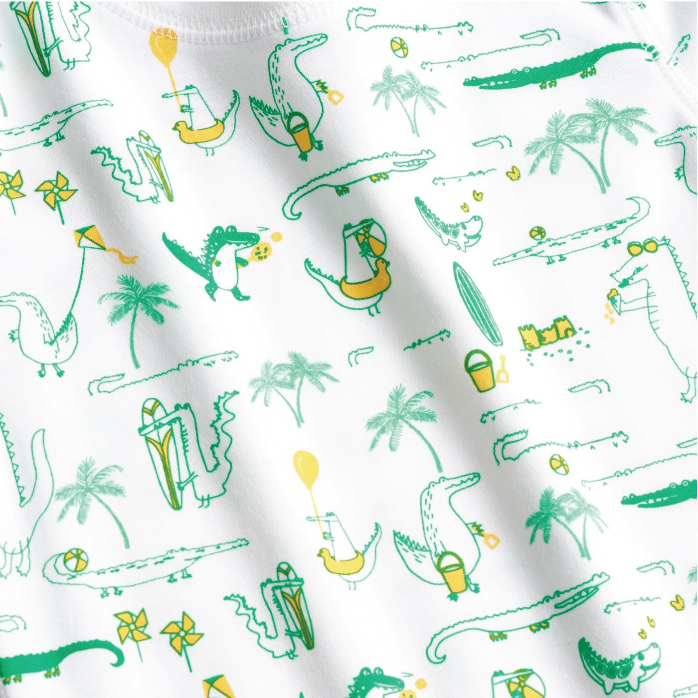 Boys Alligators on Holiday Summer Pajamas