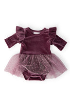 Amethyst Velvet Tutu Bodysuit