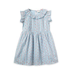 Girls Ana Blue Summer Posy Dress