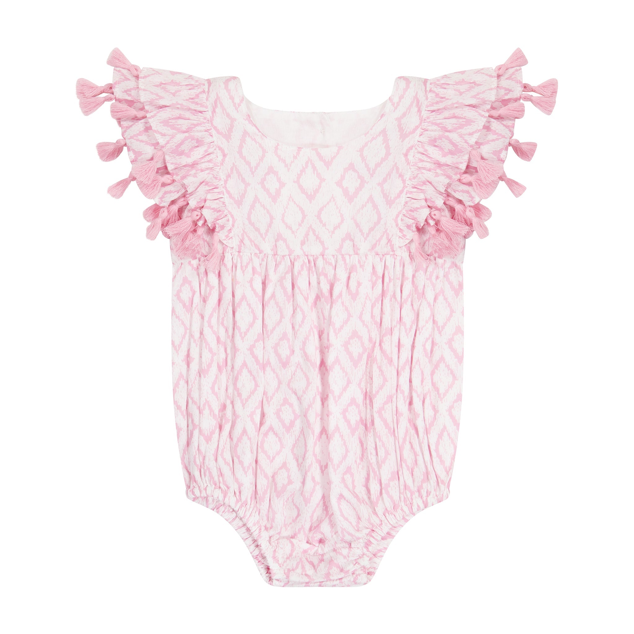 Anna Baby Romper Soft Pink Ikat