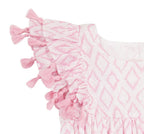 Anna Baby Romper Soft Pink Ikat
