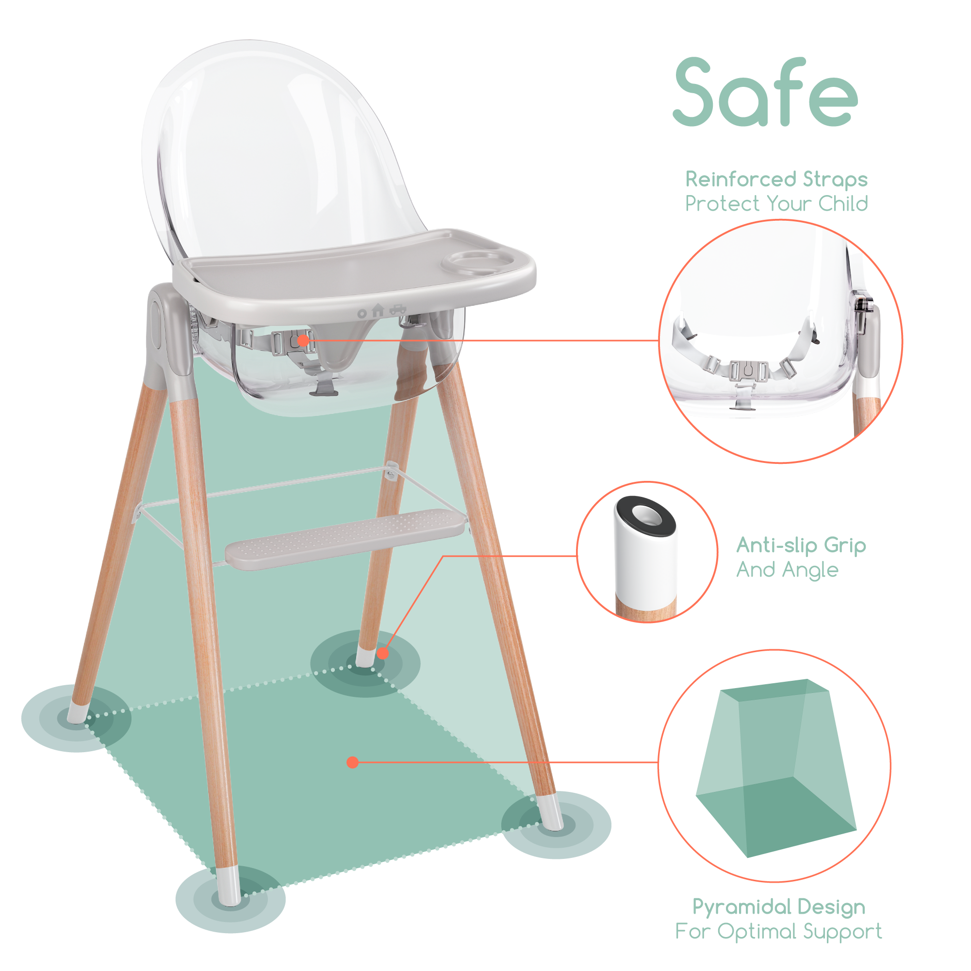 Children of Design 6-in-1 Convertible High Chair