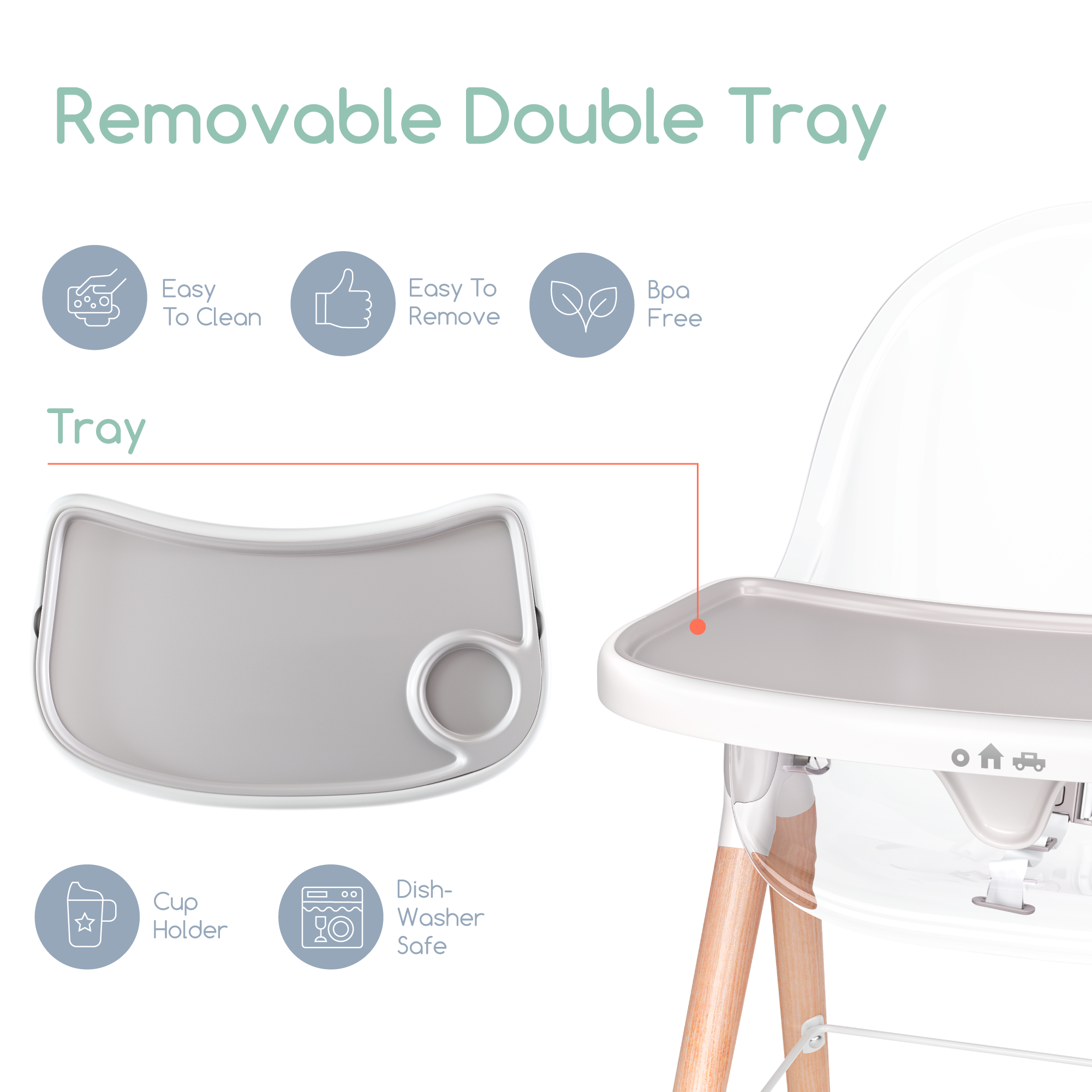 Children of Design 6-in-1 Convertible High Chair
