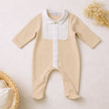 ARTHUR | Boys Beige & White Organic Cotton All-in-One